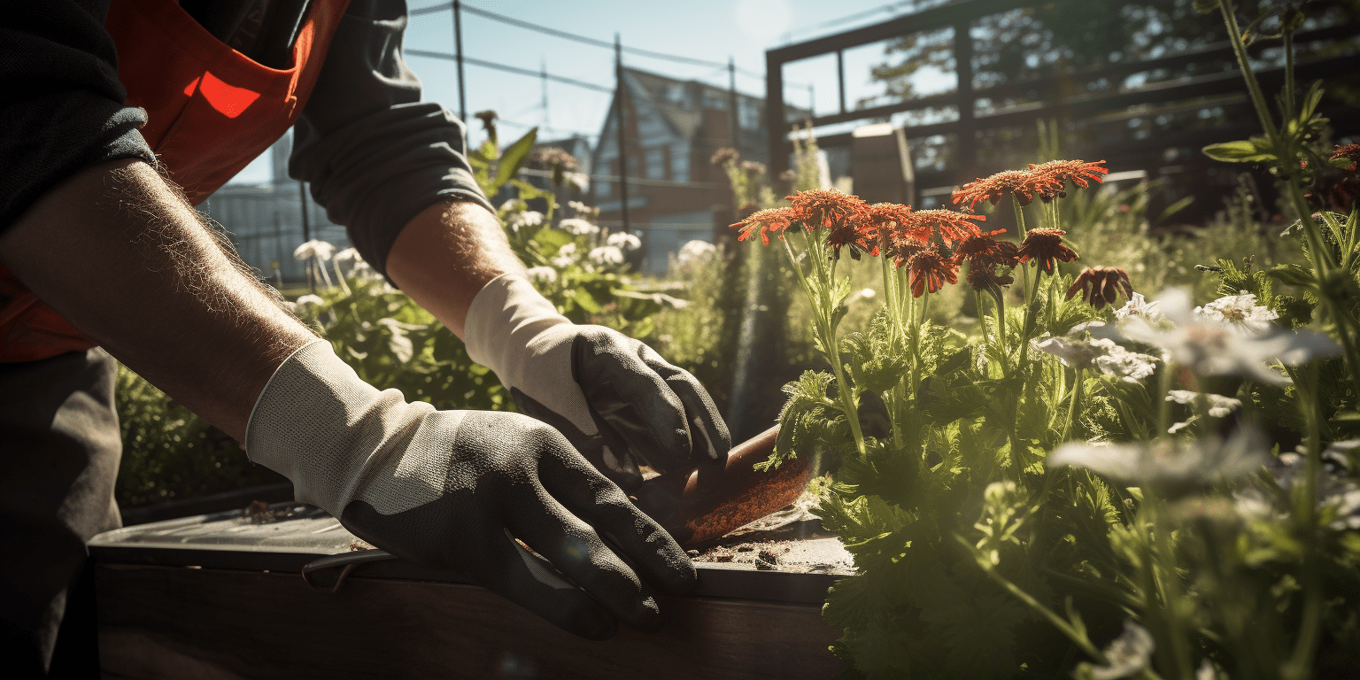 werken met handschoenen in de buitenlucht